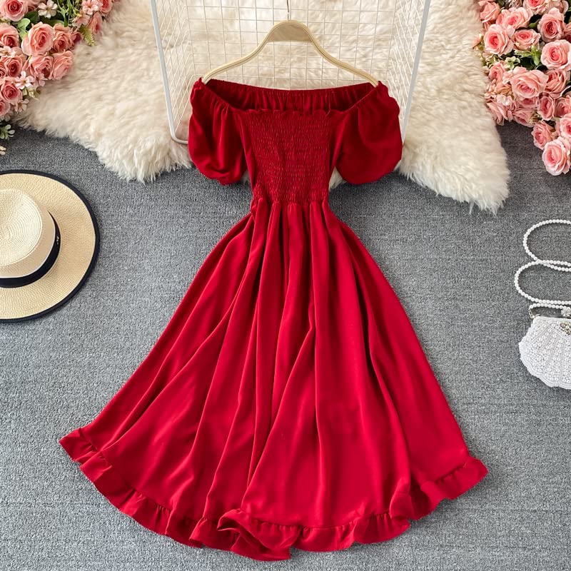 Women's Asymmetric Summer Party Dresses - Flowy Beach Resort Dress for Vacation, Poolside, and Evening Events