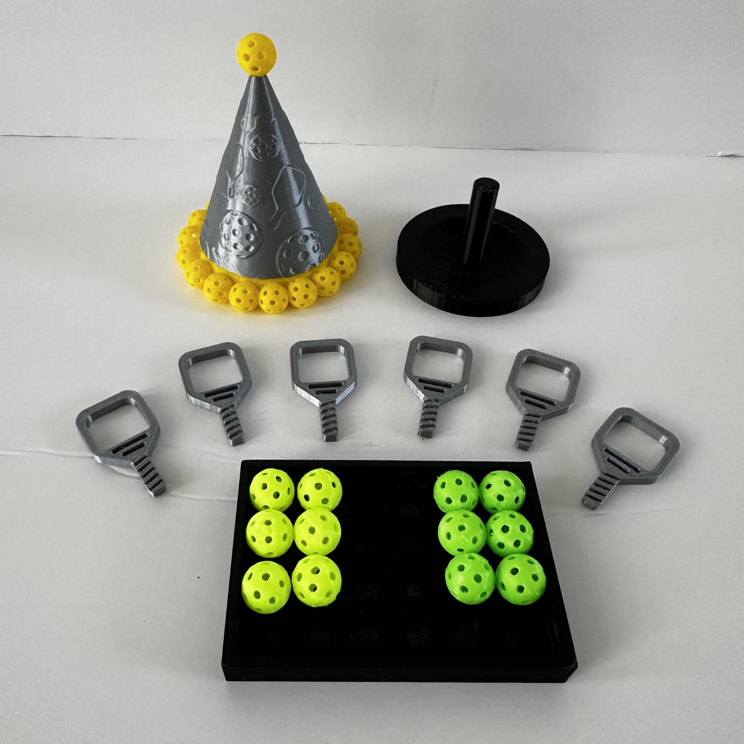 Pickleball Cake Topper Set with Mini Paddles & Balls - Fun Birthday Party Decorations & Gifts for Pickleball Lovers | Perfect for Pickleball Themed Celebrations, Tournaments & Special Occasions