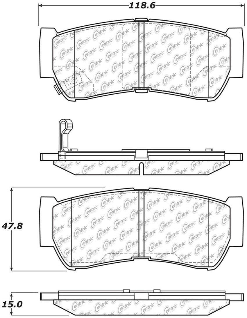 Centric 103.12970 Brake Pads - Premium Quality Disc Brake Pads for Smooth & Safe Stopping | Perfect for Daily Commuting, Highway Driving & Performance Vehicles