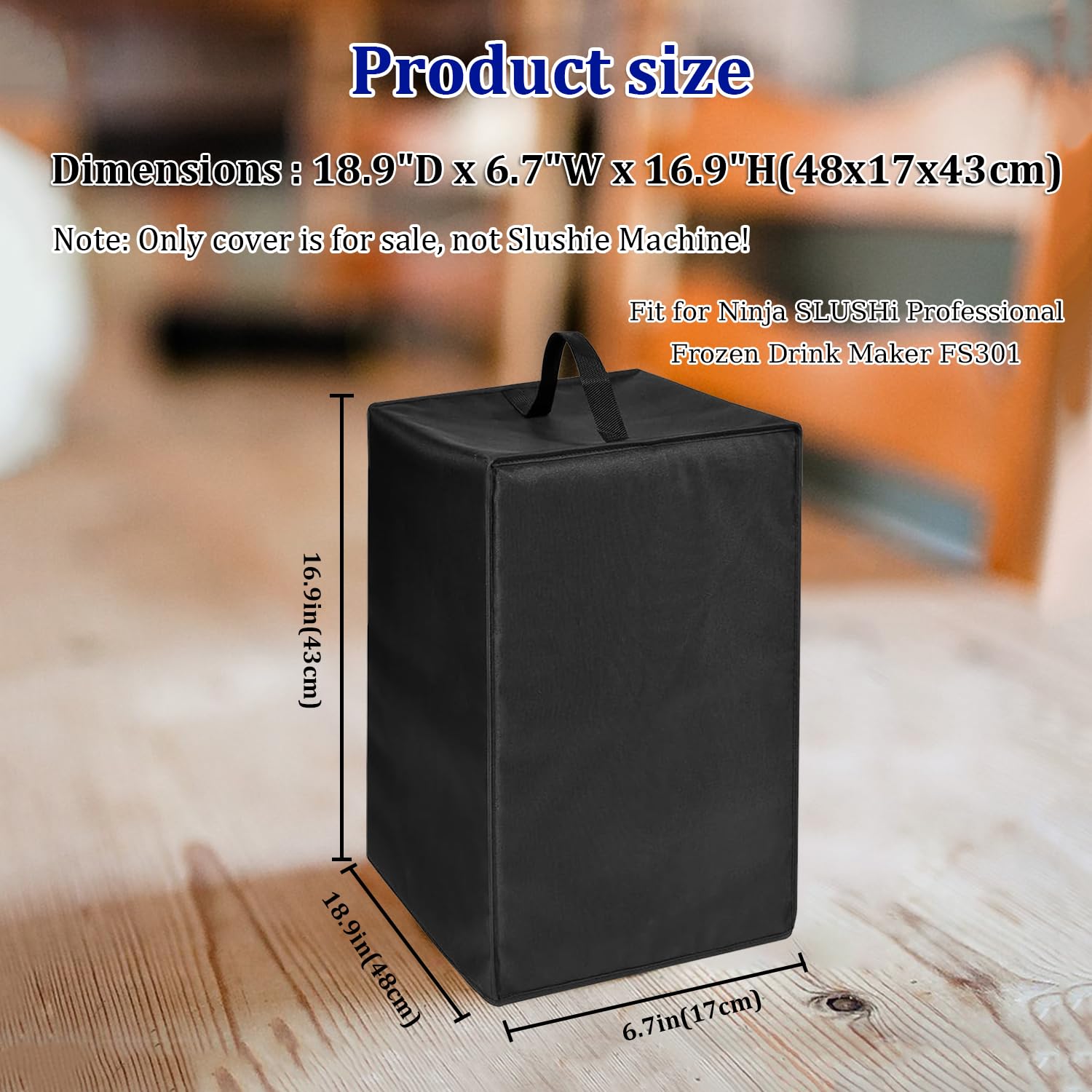Yaslapy Heavy-Duty Waterproof Nylon Protective Cover for Ninja Slushie Machine FS301 & FS301C - Dustproof Cover for Frozen Drink Maker - Perfect for Home Bars, Parties, and Commercial Use