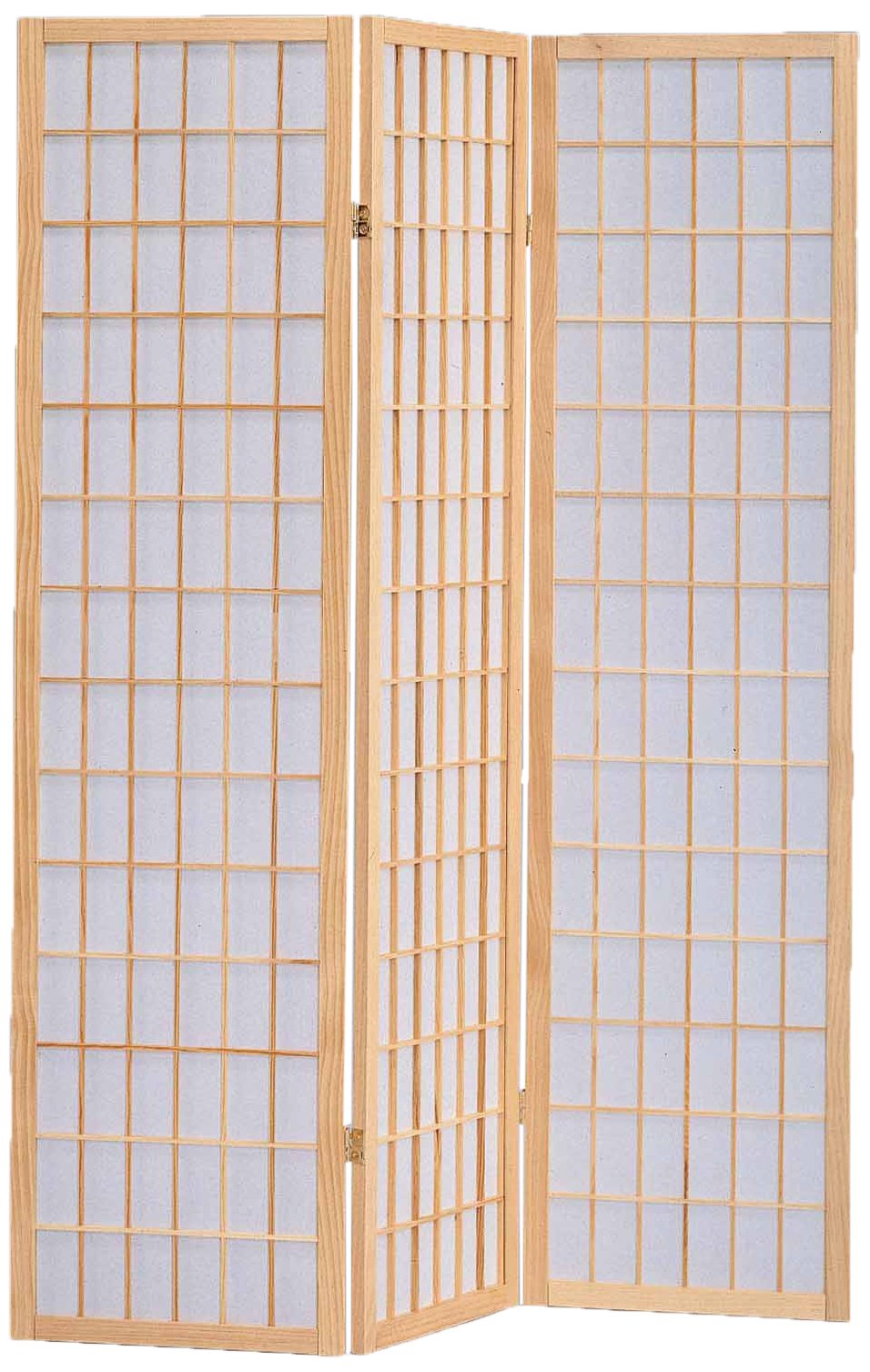 Milton Greens Stars 3-Panel Room Divider Screen - Natural Wood Folding Partition for Home, Office, Bedroom Privacy and Space Separation
