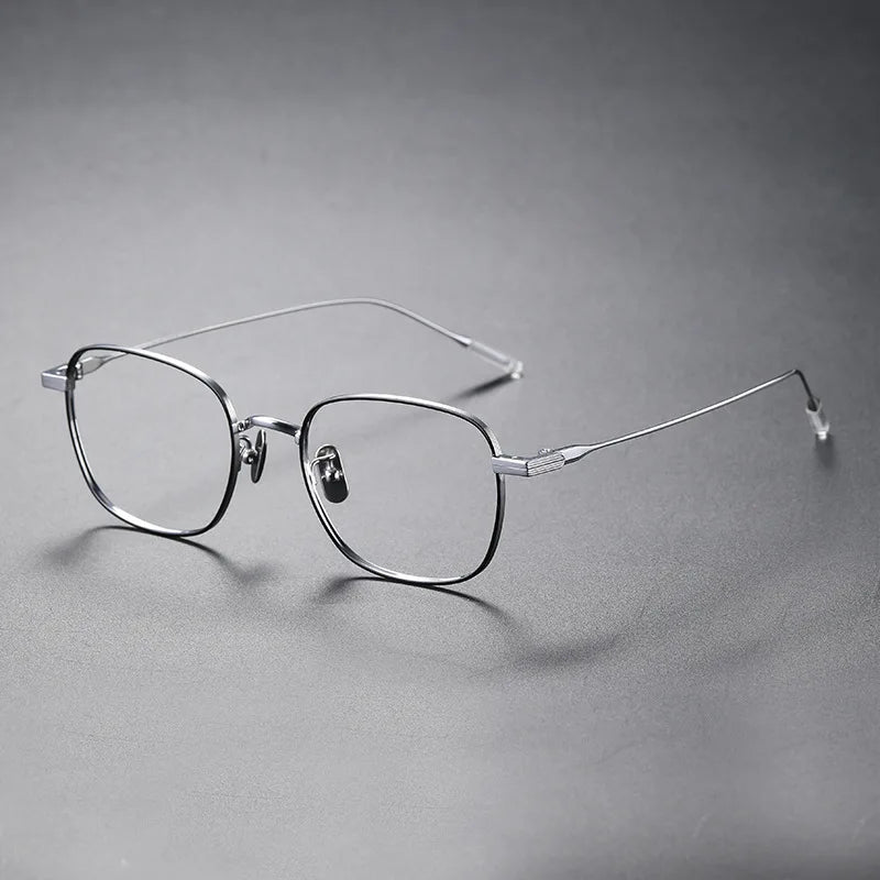 Aimee Unisex Full Rim Square Titanium Eyeglasses 80805 - Lightweight Durable Frame for Men & Women - Perfect for Reading, Working & Daily Wear