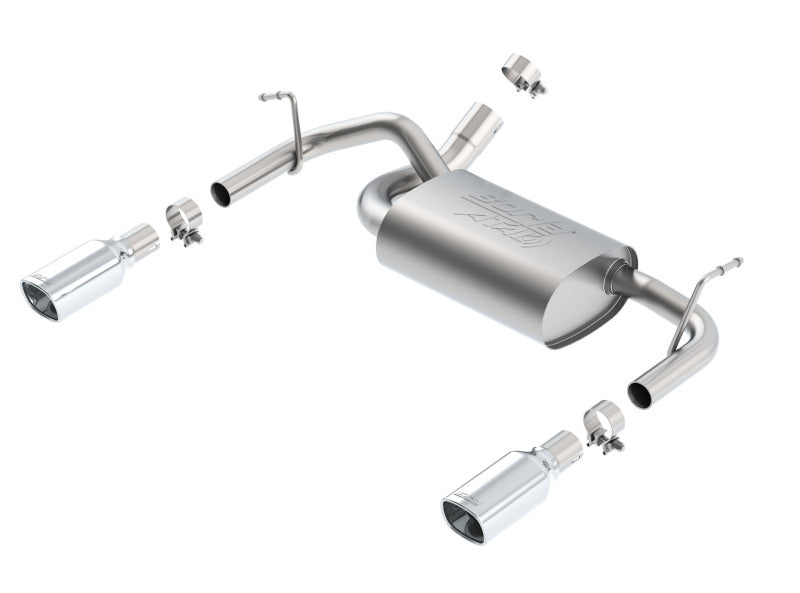 Borla ATAK Axle Back Exhaust System with Polished Tips for Jeep Wrangler JK 3.6L V6 (2012-2018) - High Performance Sound & Easy Installation for Off-Road Adventures