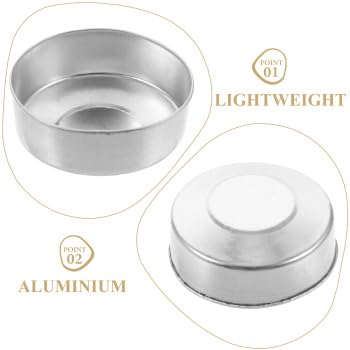 ARTIBETTER 500pcs Silver Aluminum Tea Light Tins - Empty Candle Containers for DIY Candle Making, Wedding Decor, Party Favors & Home Aromatherapy Supplies
