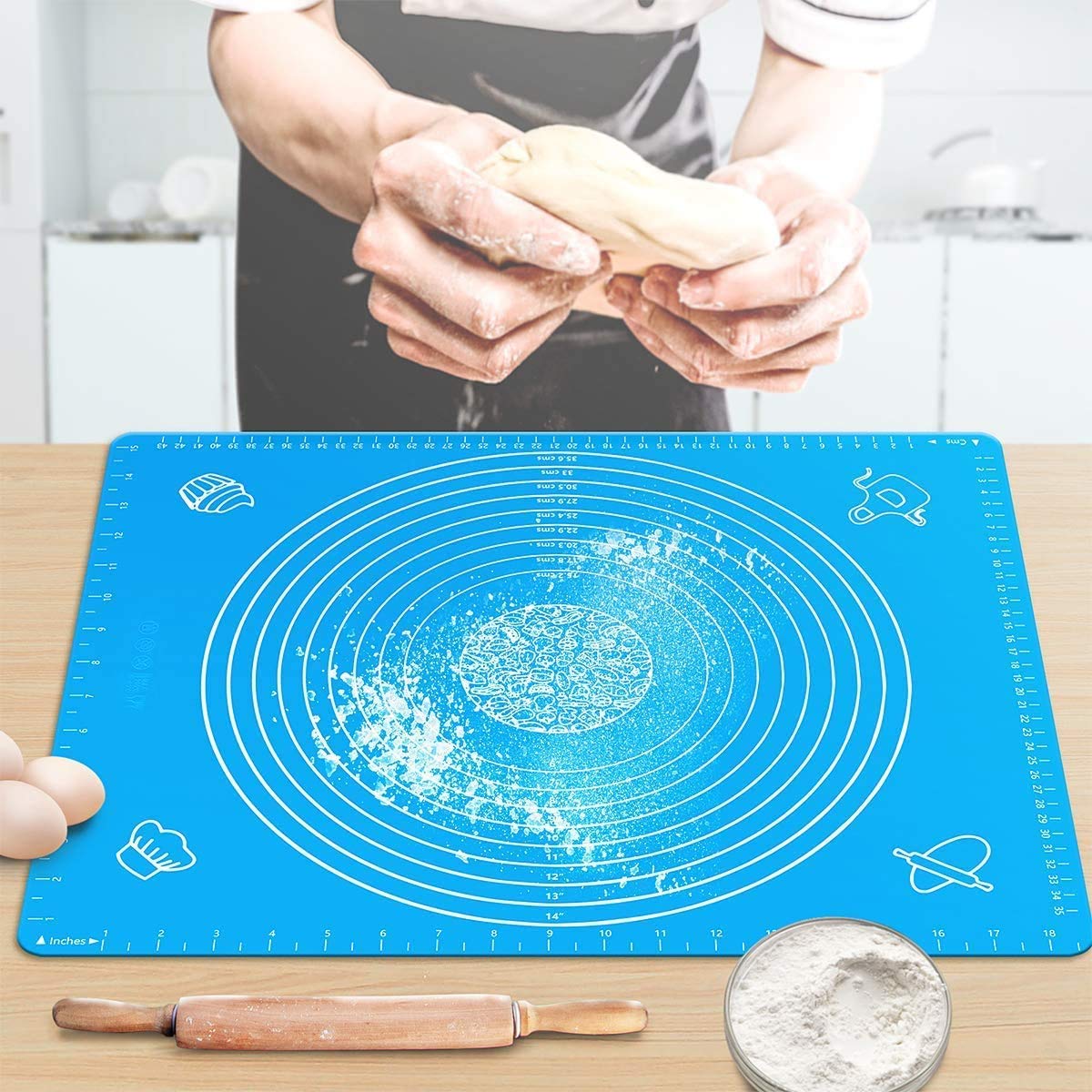 Non-Stick Silicone Baking Mat with Measurements - 18