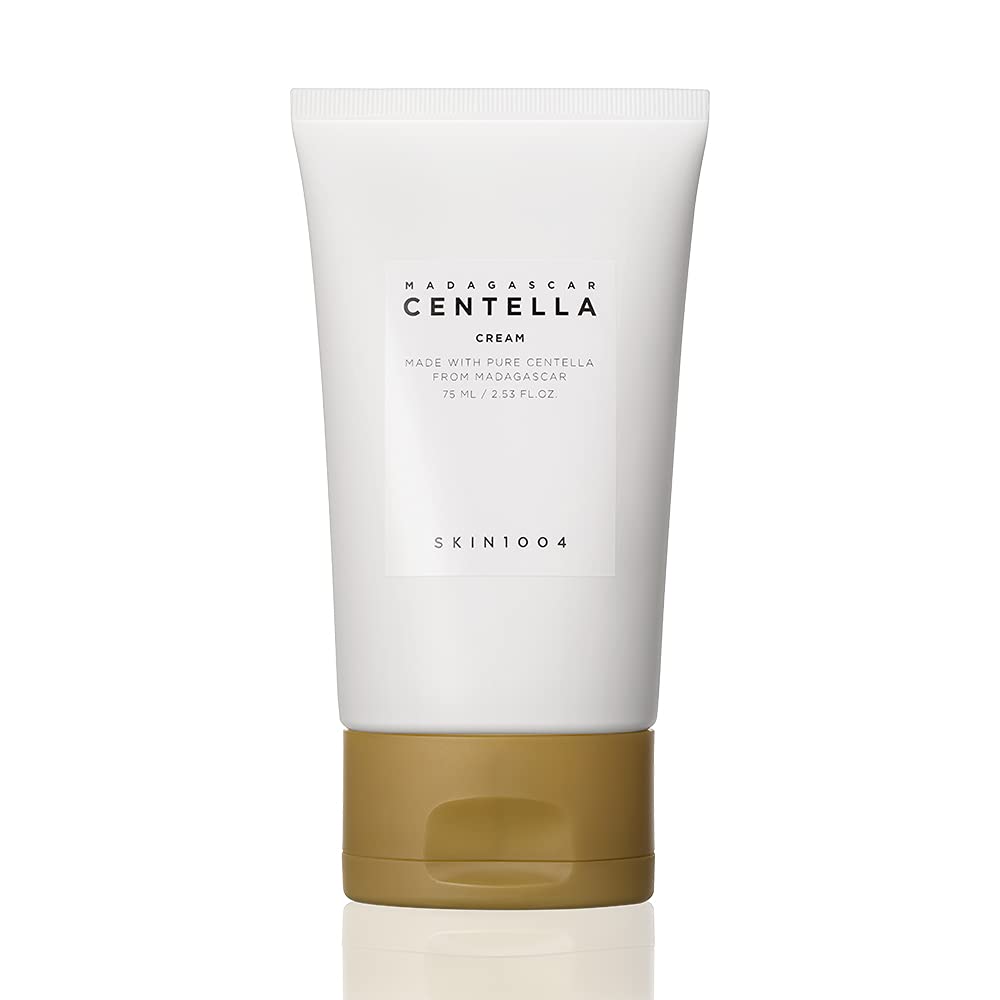SKIN1004 Madagascar Centella Cream 2.53 fl.oz - Organic Moisturizer for Brightening & Wrinkle Care | Hydrating Face Cream with Centella Asiatica | Perfect for Dry Skin & Anti-Aging Routine