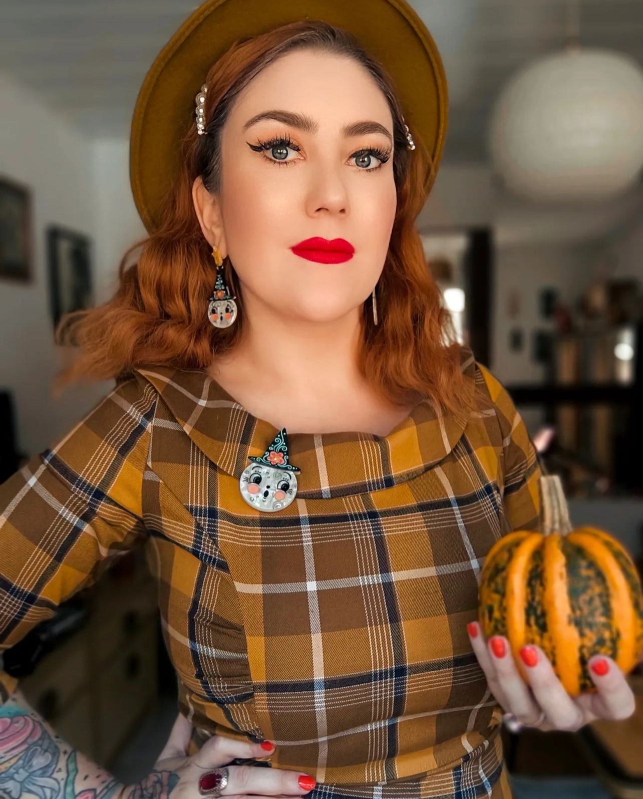 Bloomin' Luna Witch Statement Earrings by Johanna Parker x Lipstick & Chrome | Gothic Boho Jewelry for Women | Perfect for Halloween, Witchy Outfits & Festival Fashion