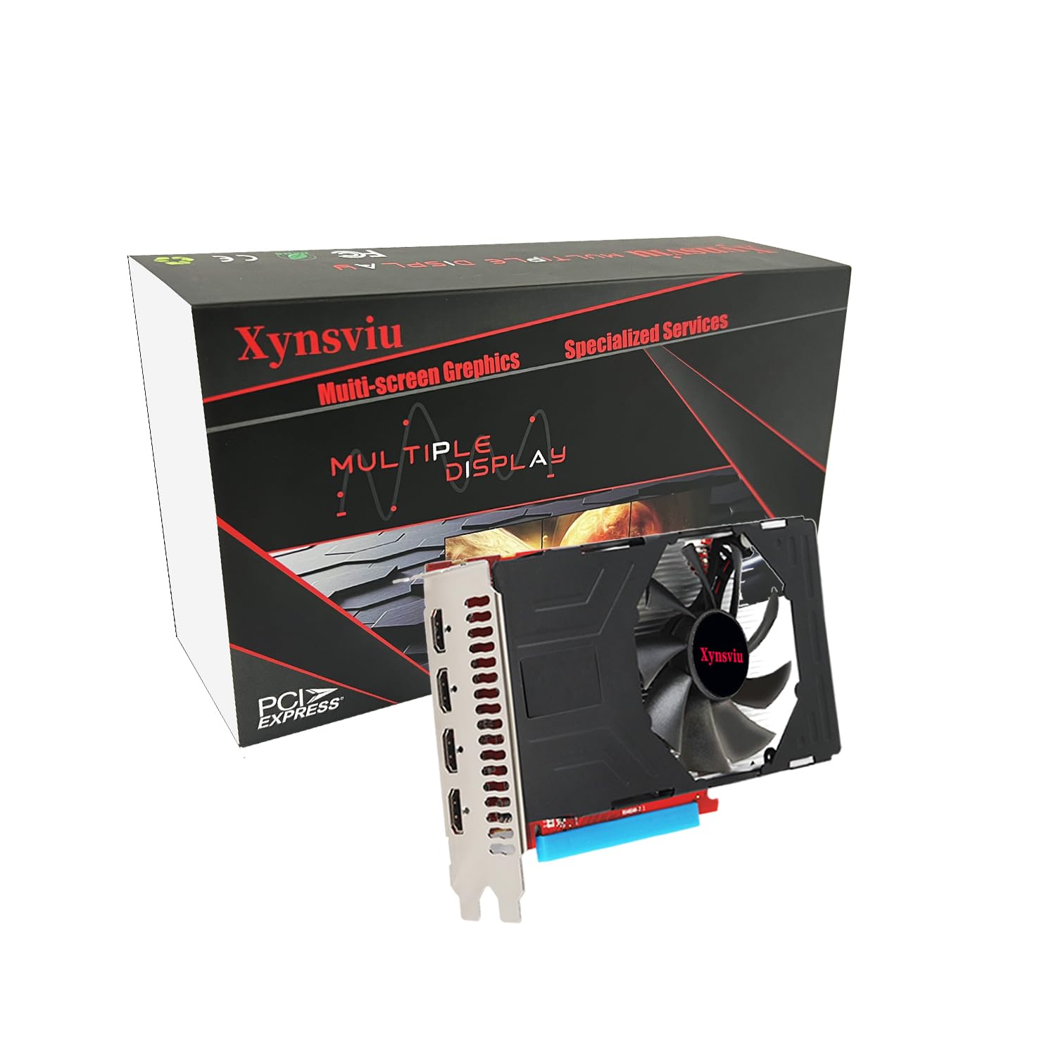 AMD Radeon RX560 2GB GDDR5 Graphics Card - 4 HDMI Ports, 128-Bit, DirectX 12, PCI Express 3.0 - Perfect for Multi-Monitor Setup, Gaming & Video Editing