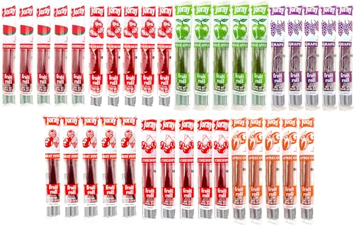 Joray Fruit Rolls Variety Pack - 35 Kosher Fruit Snacks in 7 Flavors | Real Fruit Rolls, .75 oz Each | Healthy Snacks for Kids, Lunchboxes & On-the-Go
