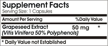 Pure Grape Seed Extract 50mg - 100 Capsules | Natural Antioxidant Supplement | No Additives, Non-GMO | Supports Heart Health & Skin Care | Naturetition Supplements