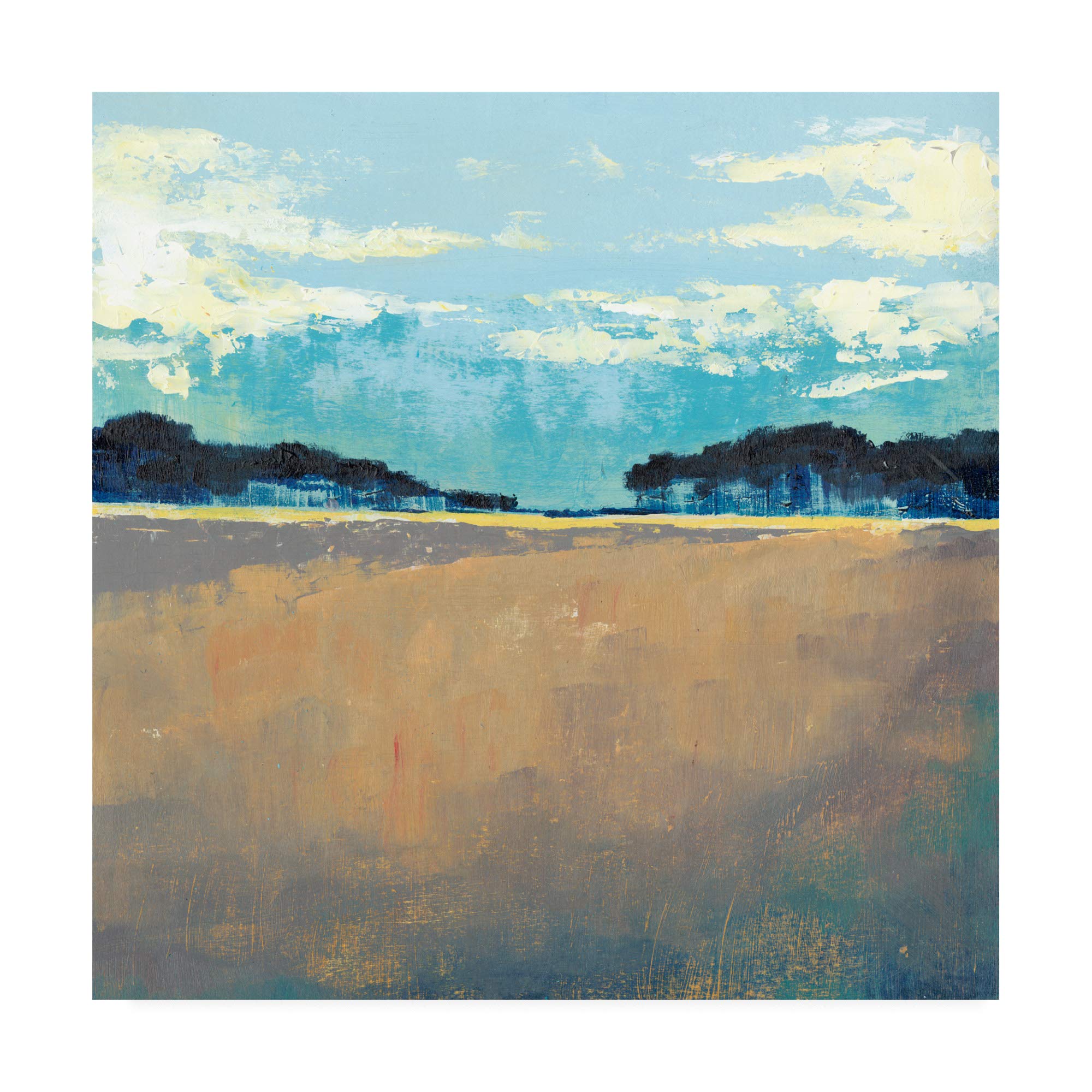 Grace Popp Aureate Seascape I - 18x18 Inch Premium Canvas Wall Art - Ocean Wave Painting for Living Room, Bedroom & Office Decor