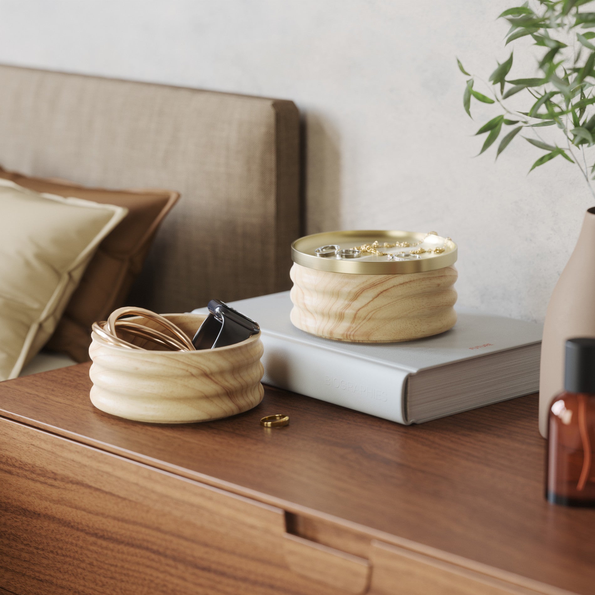 Tesora Wooden Storage Box - Handcrafted Organizer for Home, Office & Jewelry - Perfect for Closet, Shelf & Drawer Organization