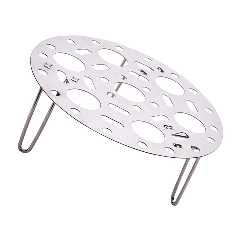 Yardwe Stainless Steel Steamer Rack - Round Folding Food Cooling Rack for Baking, Canning, Cooking & Steaming | Egg Stand, Pot Lifting Tool for Kitchen & Food Prep