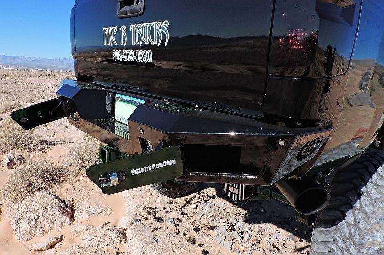 Honeybadger Rear Bumper for Chevy Silverado 2500/3500 (2015-2018) with Backup Sensor Cutouts | Heavy-Duty Truck Accessory for Off-Road & Towing