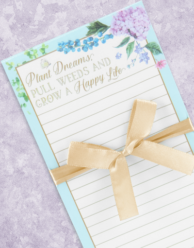 Happy Garden Shopping List Pads - 50 Sheets Per Pad, Tear-Off Notepad for Grocery & To-Do Lists - Perfect for Kitchen, Office & Home Organization (Floral Design)