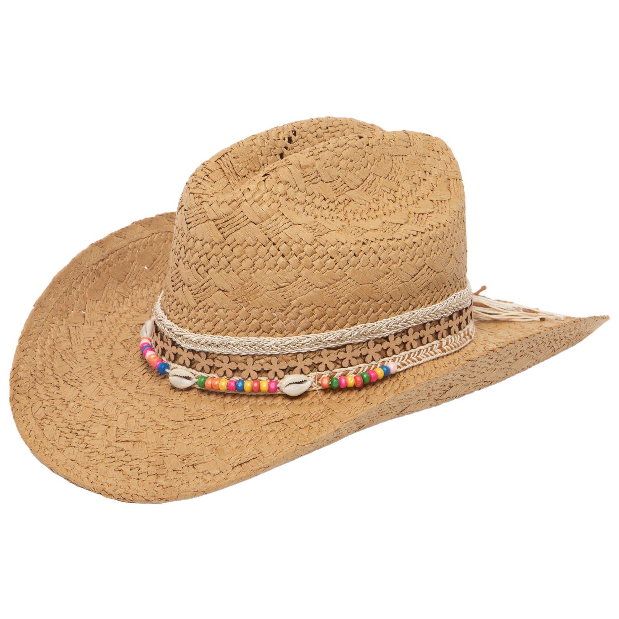 Salina Cowboy Hat with Triple Stacked Leather Bands - Western Style Cowboy Hat for Men & Women - Perfect for Rodeo, Country Music Festivals & Outdoor Adventures