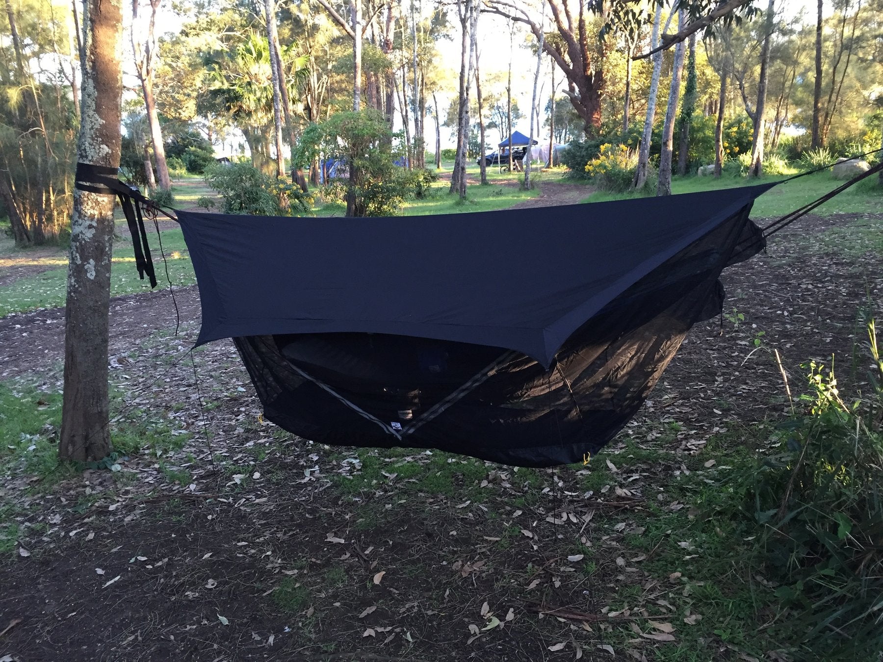 Hammock Bliss Sky Tent 2 (ST2) - Portable Camping Hammock with Rainfly - Black - Perfect for Backpacking, Hiking & Outdoor Adventures