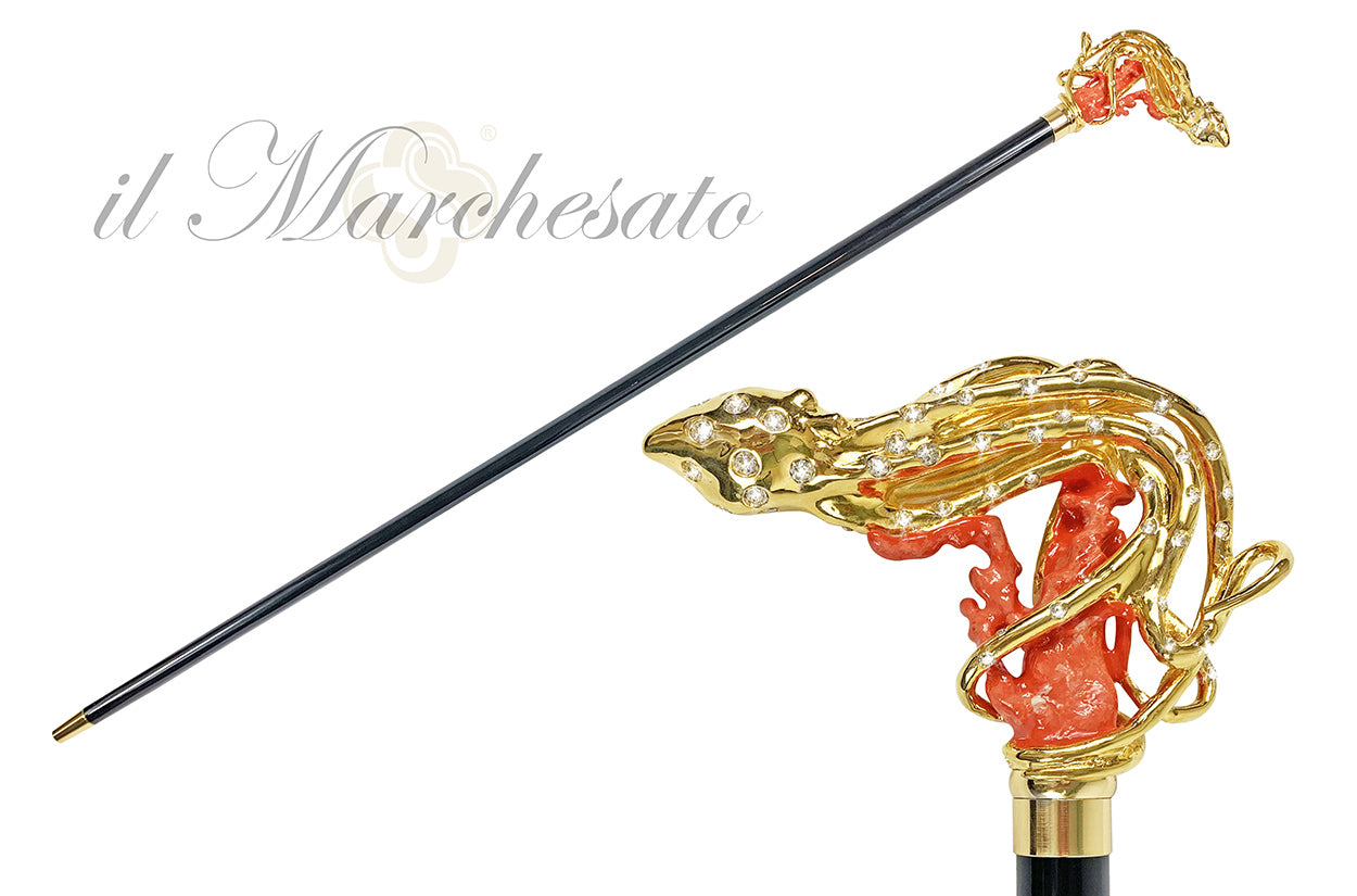 24K Gold Plated Octopus Pendant with Swarovski Crystals - Limited Edition Luxury Jewelry for Special Occasions & Gift Giving
