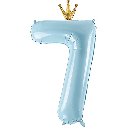 Number 7 With Crown Balloon