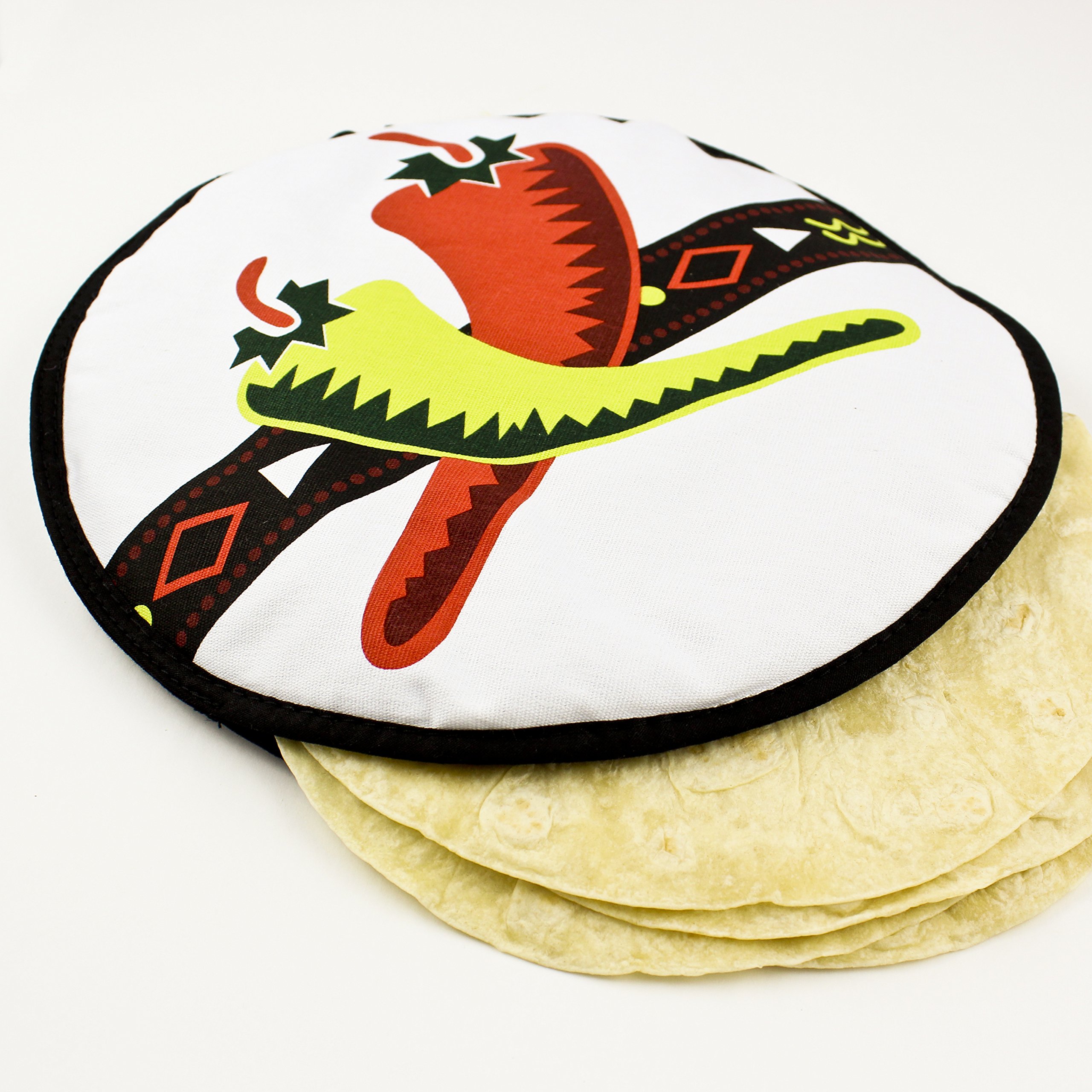 Zoie + Chloe 12-Inch Tortilla Warmer - Microwave & Oven Safe for Tortillas, Pita, Wraps, Naan, Pancakes, Quesadillas & Flatbread | Perfect for Taco Night, Meal Prep & Family Gatherings