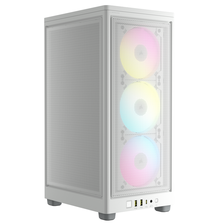Corsair iCUE 2000D RGB Airflow Mini ITX PC Case - Compact Gaming Tower for High-Performance Small Form Factor Builds | Perfect for Home Office & Gaming Setups
