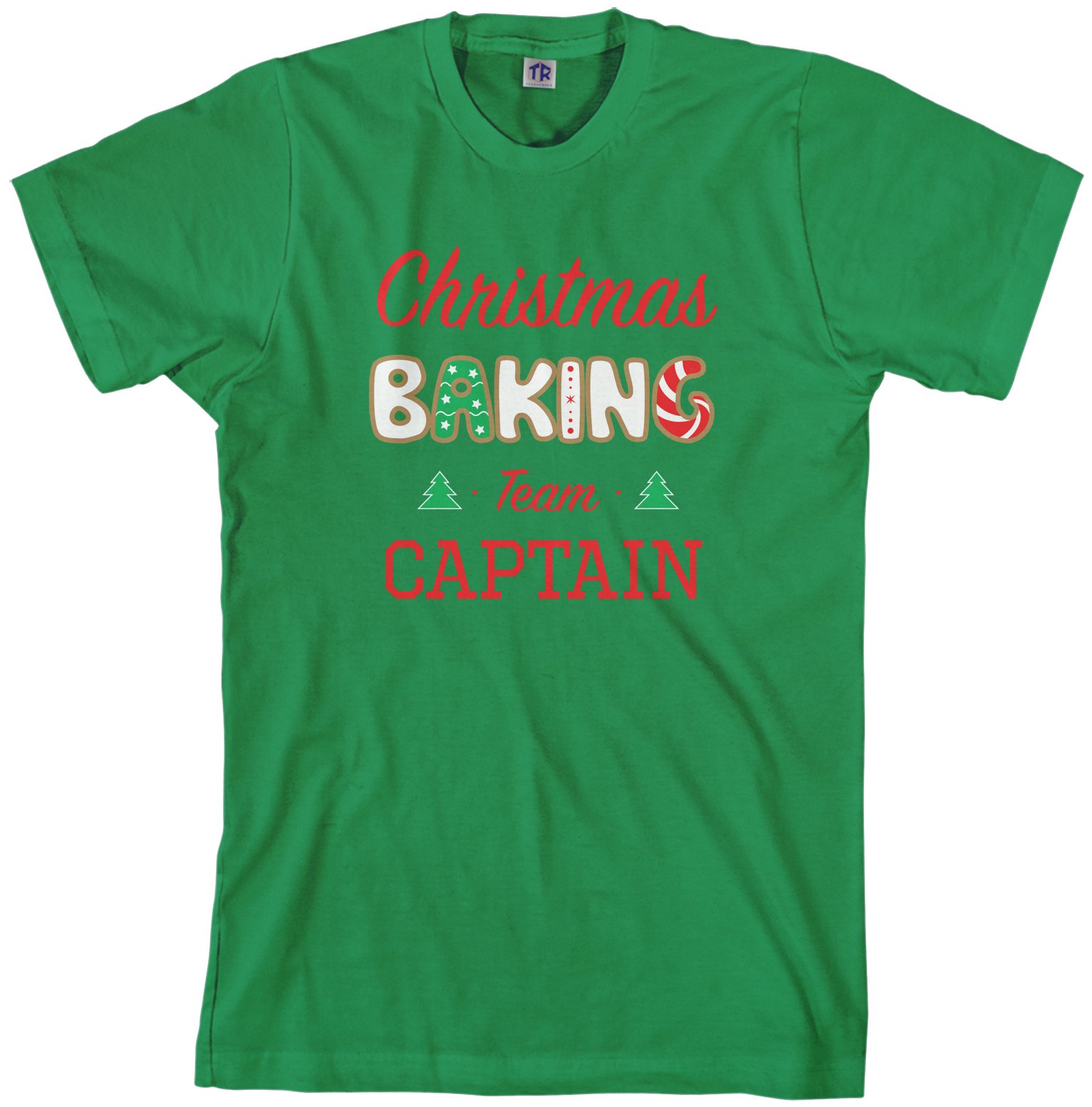 Threadrock Men's Christmas Baking Team Captain T-Shirt - Funny Holiday Cooking Crew Gift for Dad, Husband & Bakers - Perfect for Christmas Parties, Baking Competitions & Family Gatherings