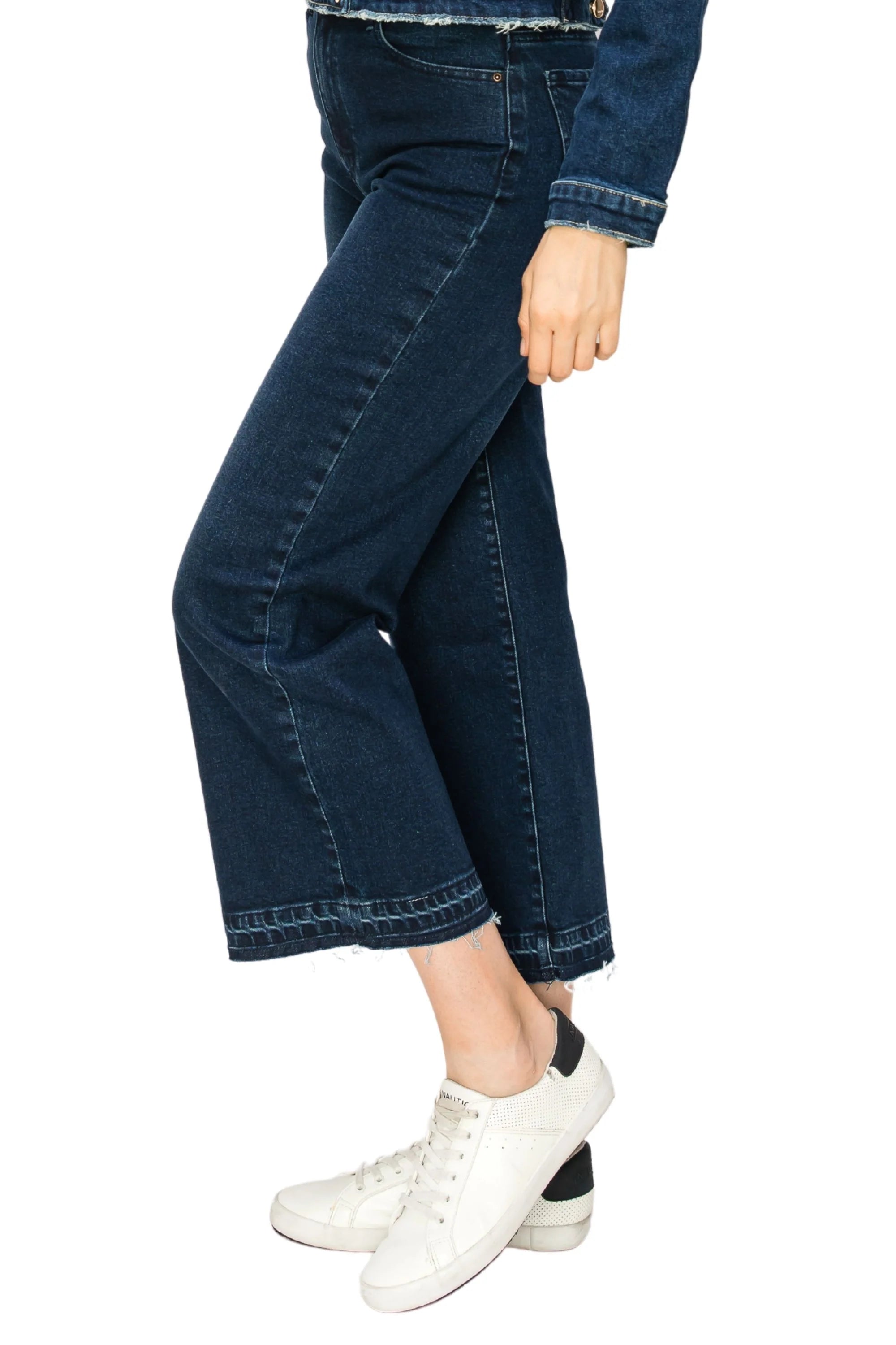 Alice High Rise Ankle Wide Leg Jeans for Women - Comfortable Stretch Denim Pants in Indigo Wash - Perfect for Casual Wear, Office Outfits & Weekend Looks