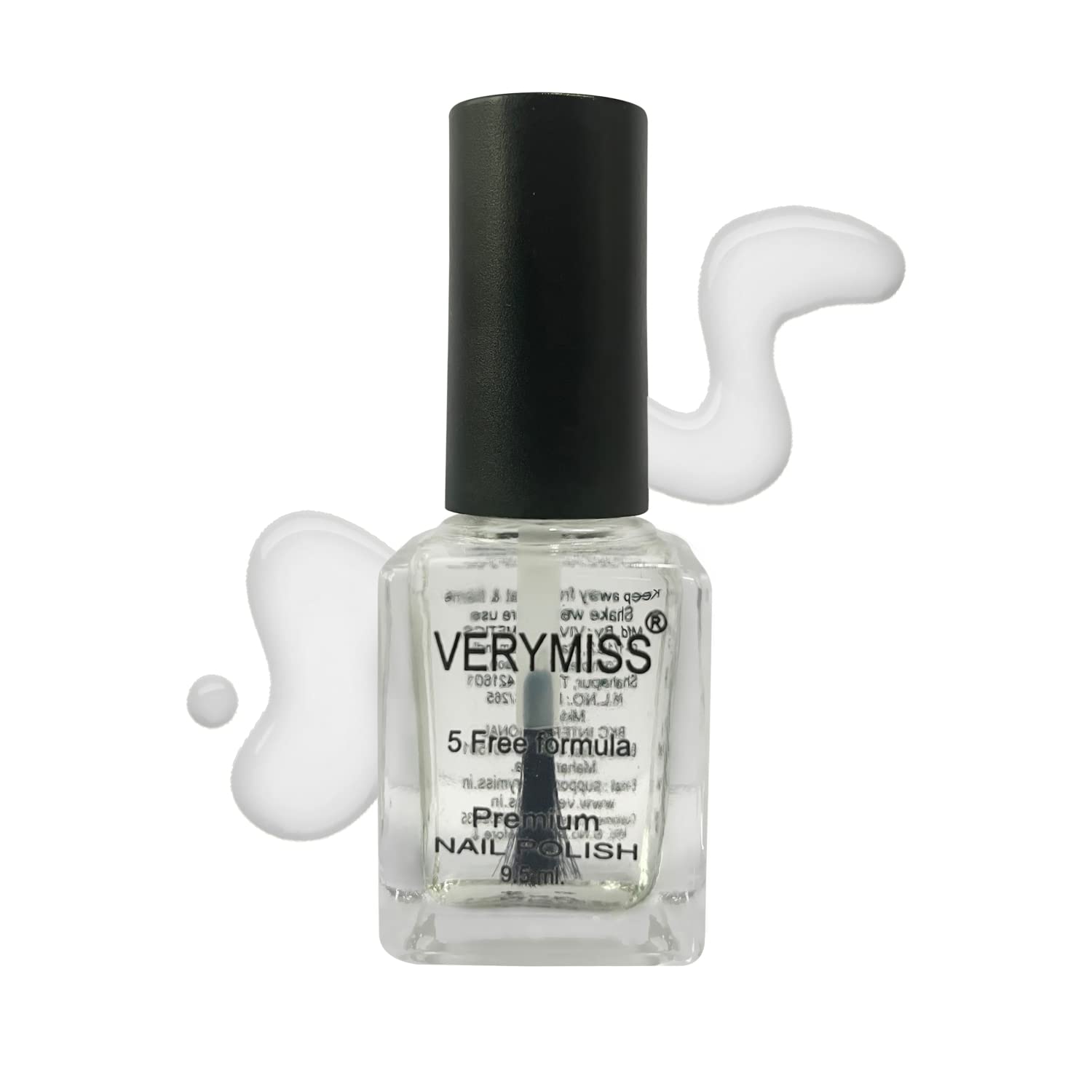 Verymiss Premium Nail Polish 9.5ml Top Coat - Long Lasting Shine for Manicures