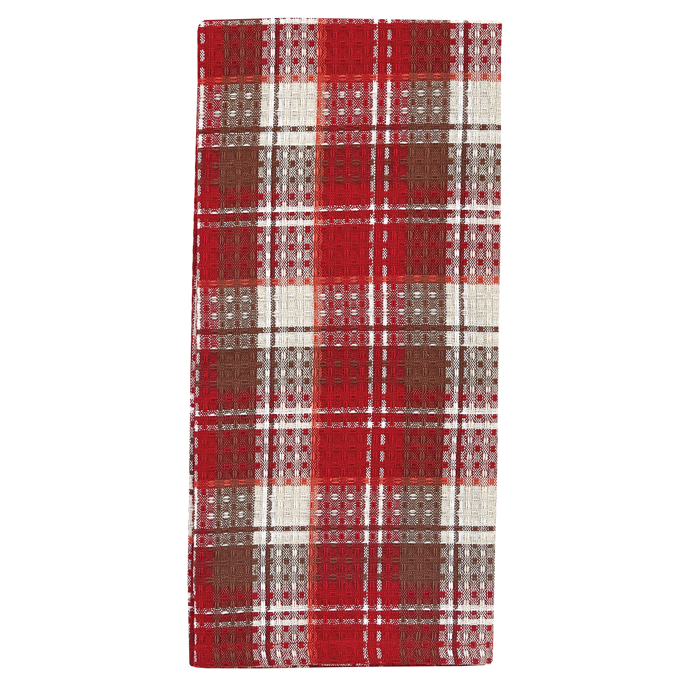 Park Designs Fireside Plaid Waffle Dish Towel Set of 4 - Soft Absorbent Kitchen Towels for Drying Dishes, Cleaning Countertops & Cozy Farmhouse Decor