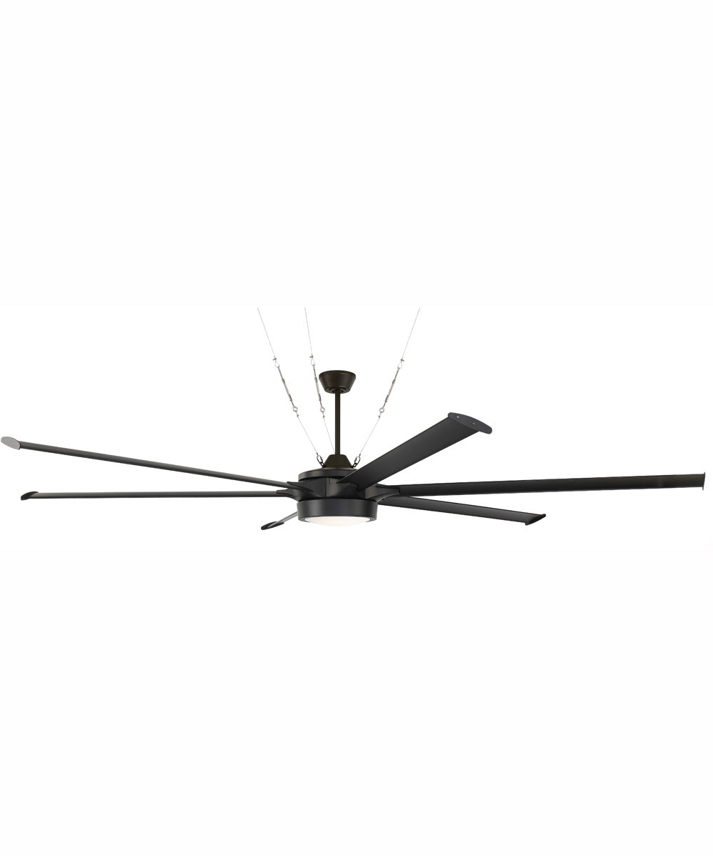 114 Prost 1 Light Indoor/Outdoor Ceiling Fan with Remote Control, Dimmable LED Light, Reversible Motor - Flat Black Finish for Bedroom, Living Room, Patio & Covered Porch