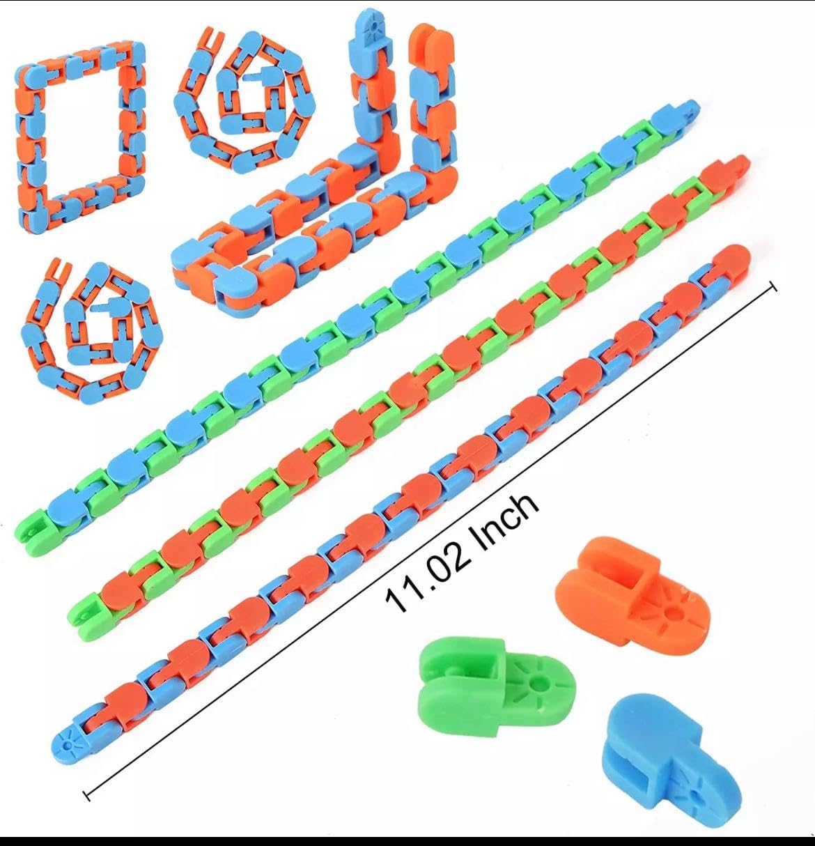 6 Pack Wacky Tracks Sensory Fidget Toys for Kids - ADHD Autism Stress Relief, Quiet Educational Toys to Improve Focus & Develop Fine Motor Skills - Perfect for Classroom, Travel and Anxiety Relief