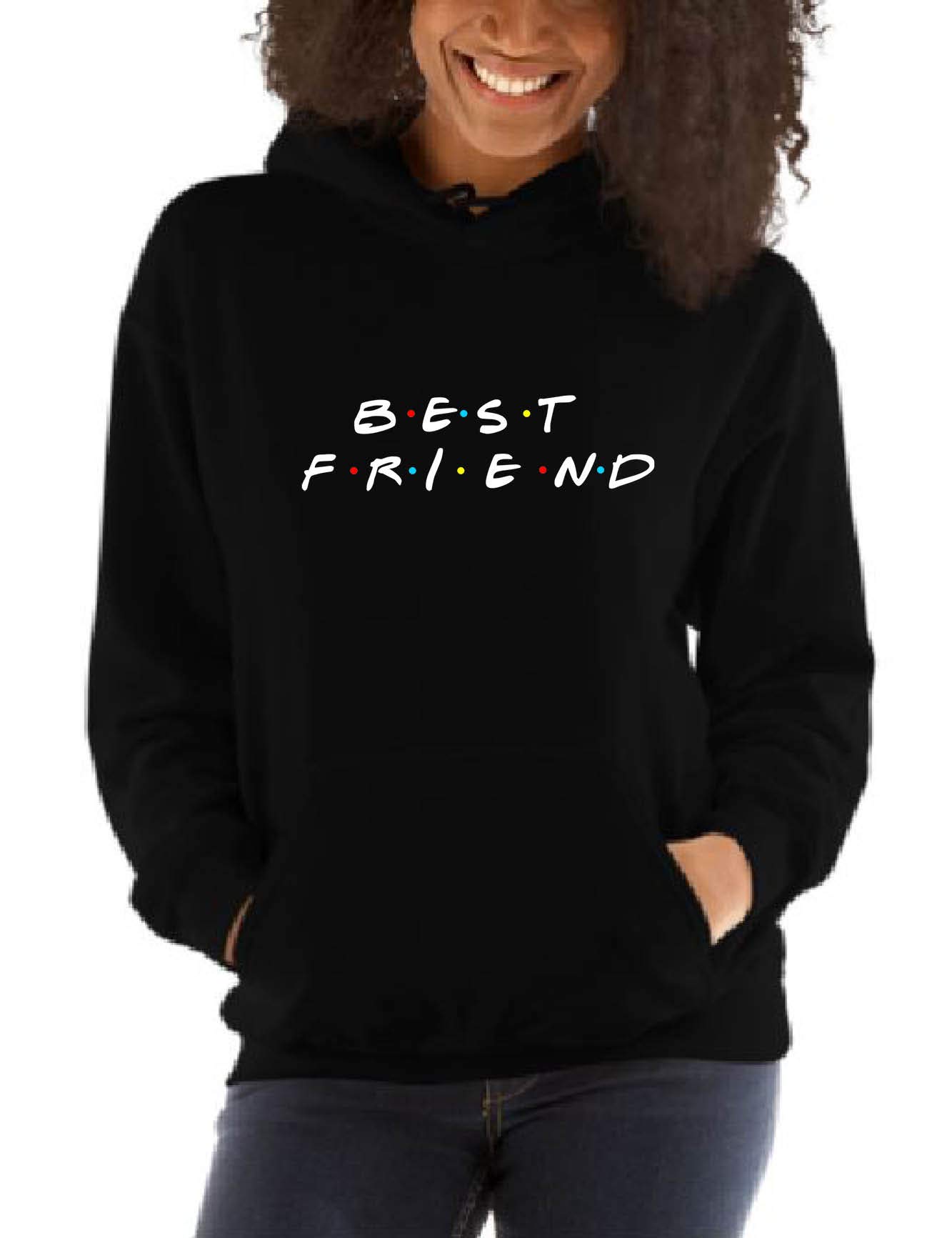 ALLNTRENDS Best Friend Matching Hoodies Set of 2 - Love & Friendship Gift Ideas for Couples, BFFs, and Siblings - Perfect for Outings, Photos, and Special Occasions