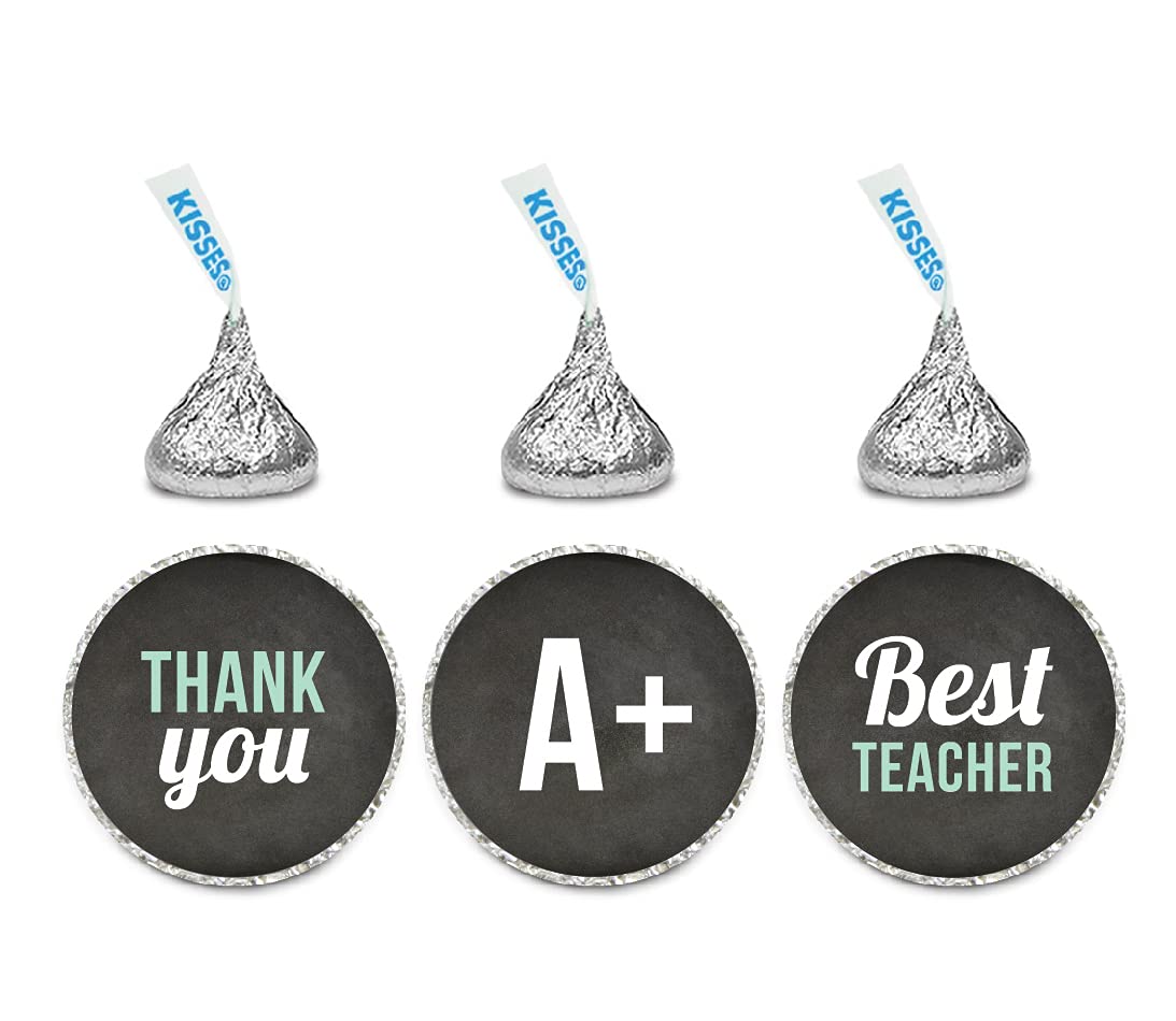 Andaz Press Chocolate Drop Labels Trio - 216-Pack Candy Wrappers for Hershey Kisses, Perfect for Teacher Appreciation Gifts, Back to School, Graduation & Thank You Notes - Sweet Treat Packaging for Classrooms, Parties & Events
