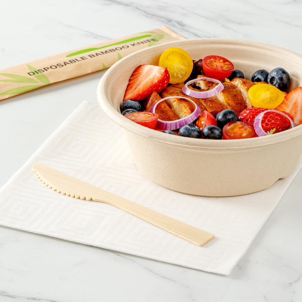 Eco-Friendly Bamboo Disposable Knives - 1000 Count Bulk Pack (7