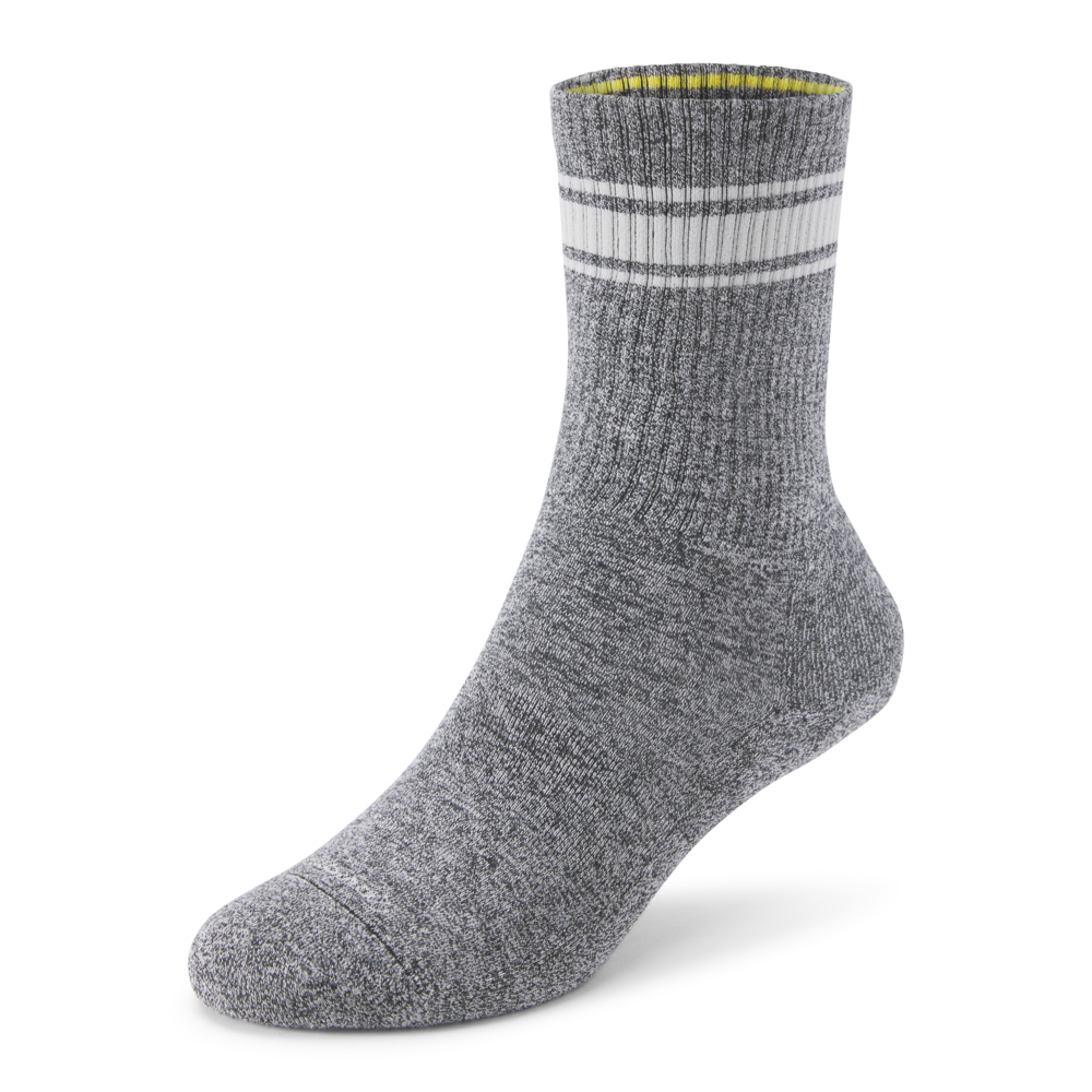 Anytime Crew Socks - Natural Grey Heather/Light Grey - Comfortable Everyday Socks for Men & Women - Perfect for Work, Gym, and Casual Wear
