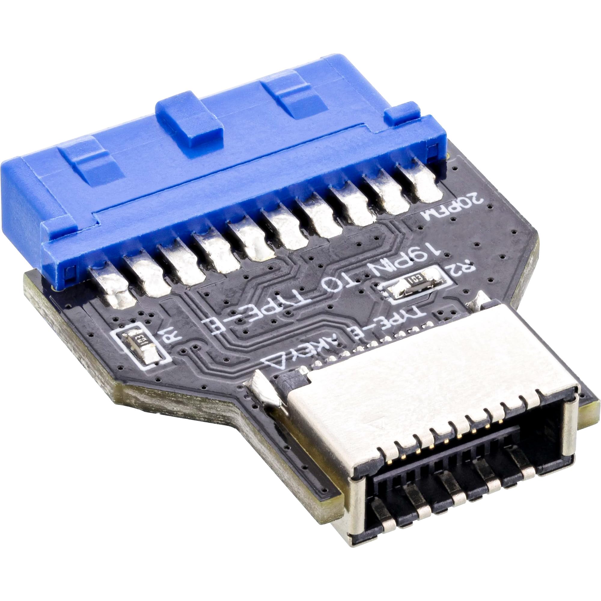 InLine® USB 3.0 to USB 3.2 Type-E Key-A Adapter - Internal Motherboard Connector for PC Builds & Upgrades - Perfect for Custom Gaming Rigs and Workstations