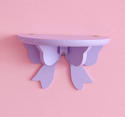 Cute Pink Floating Wood Shelf - Kawaii Wall Decor for Girls Room, Bedroom, Nursery & Office - Stylish Storage & Display Solution