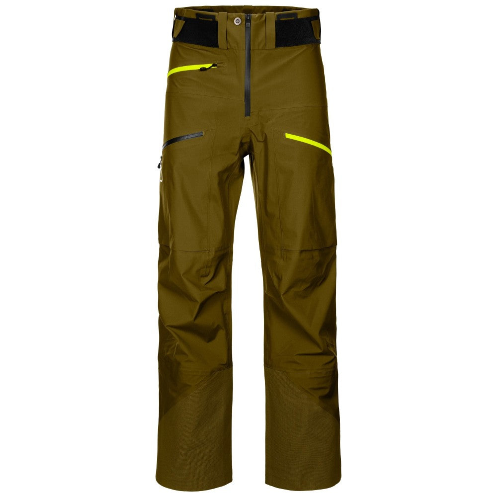 Ortovox 3L Deep Shell Pants for Men - Waterproof Hiking & Skiing Outdoor Pants for All-Weather Protection