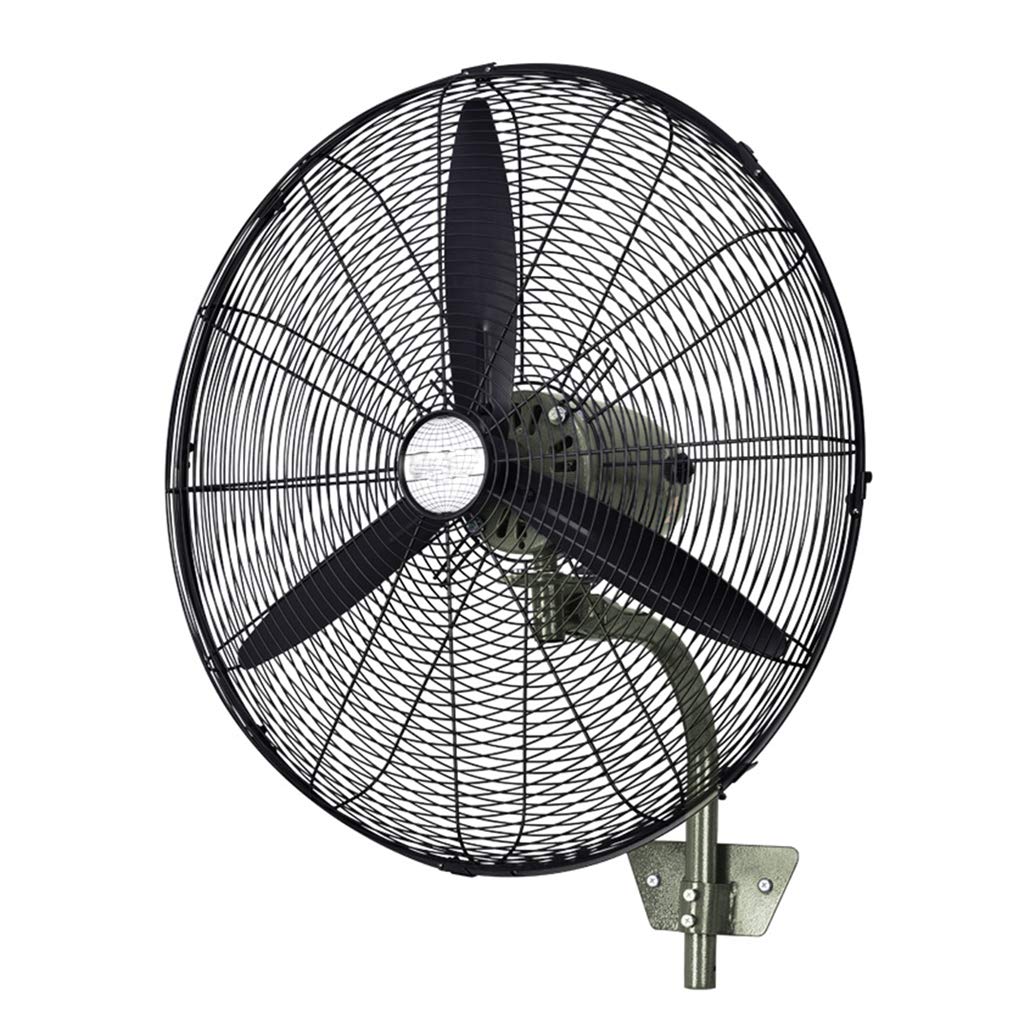 Industrial Wall Mount Fan with 3 Speed Settings - Powerful Quiet Floor Fan, Low Noise Oscillating Electric Fan for Home, Office, Warehouse & Summer Cooling - High Power Black Fan for Indoor & Outdoor Use