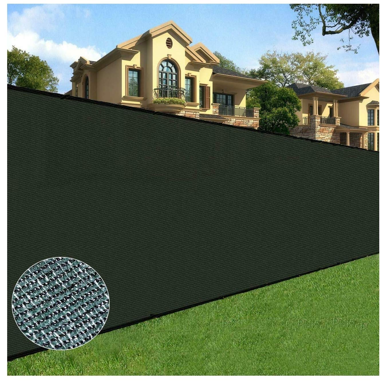 Orion 4' x 50' Green Privacy Fence Screen Netting Mesh Fabric Windscreen with Reinforced Eyelets - Durable Garden Fence Cover for Outdoor Metal or Wooden Fencing - Perfect for Backyard Privacy, Patio Screening, and Wind Protection