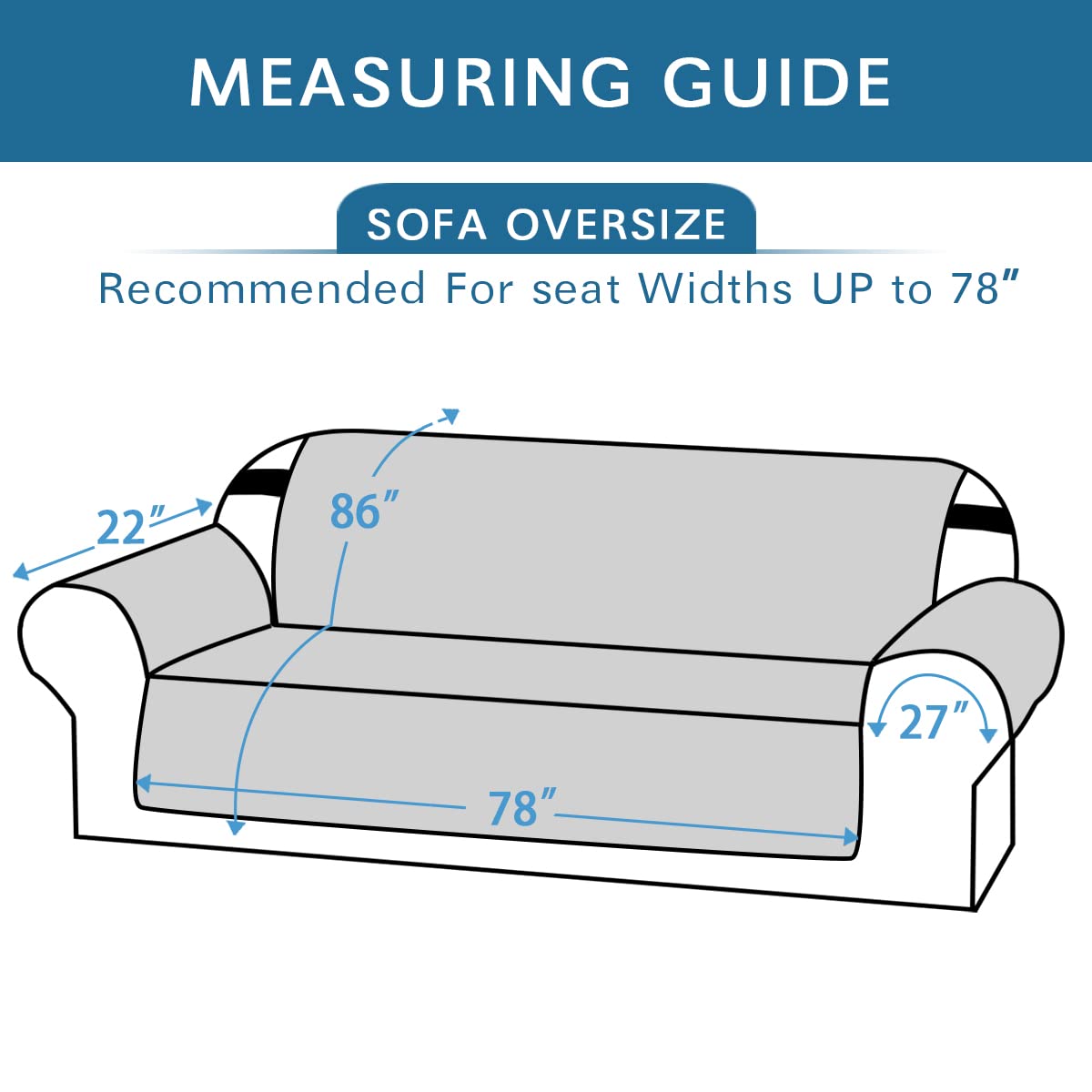 H.VERSAILTEX 100% Waterproof Washable Sofa Slipcover - Non-Slip Couch Cover for 3 Cushion Sectional, Furniture Protector with Anti-Slip Silicone Backing - Perfect for Pet Owners (XL Size, Off White) | Great for Living Room, Family Room & Pet-Friendly Homes