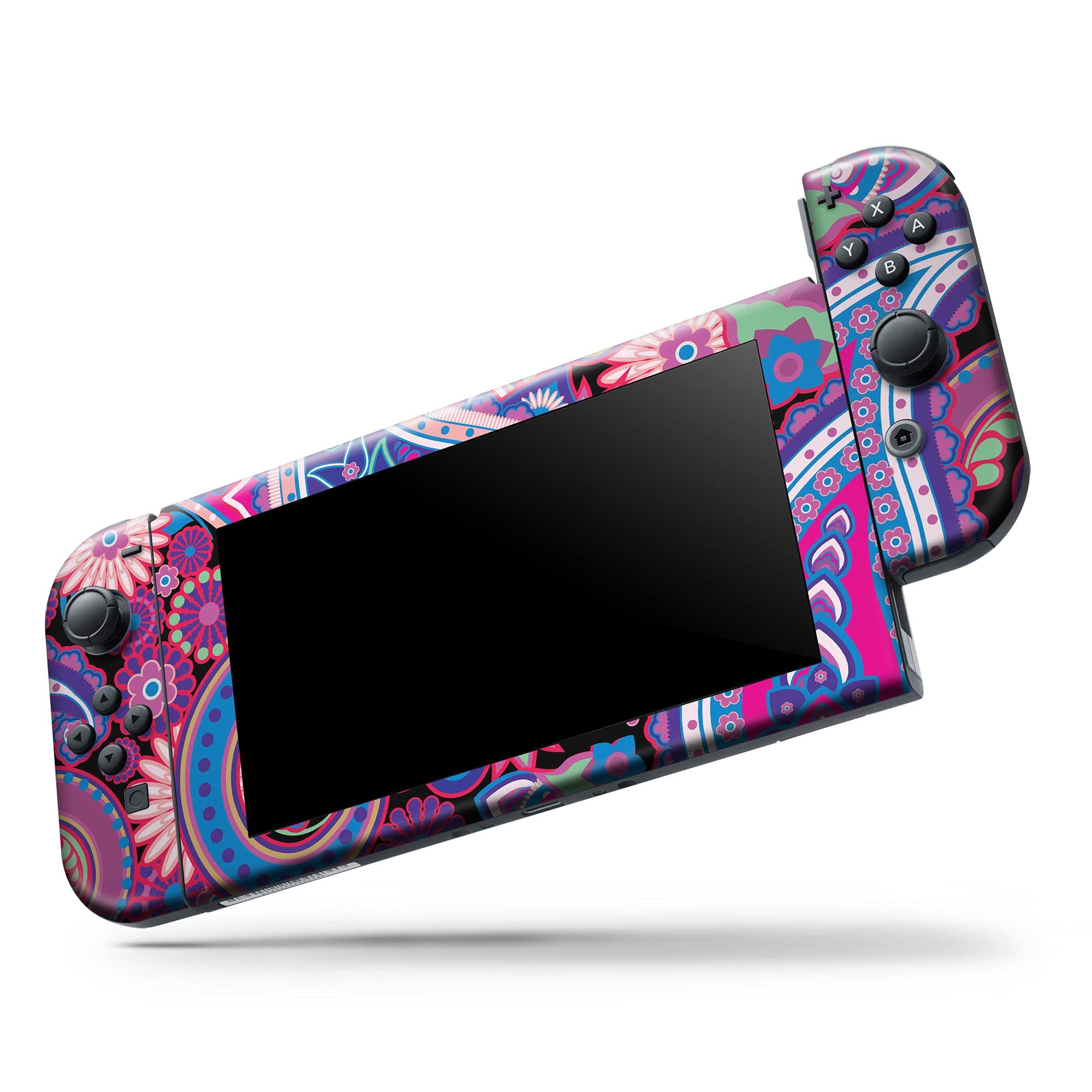Nintendo Switch Pro Controller Skin - Scratch-Resistant Removable Vinyl Wrap Cover with Vibrant Purple Paisley Design | Protective Decal for Gaming Accessories | Perfect for Travel, Home Use & Gift Giving