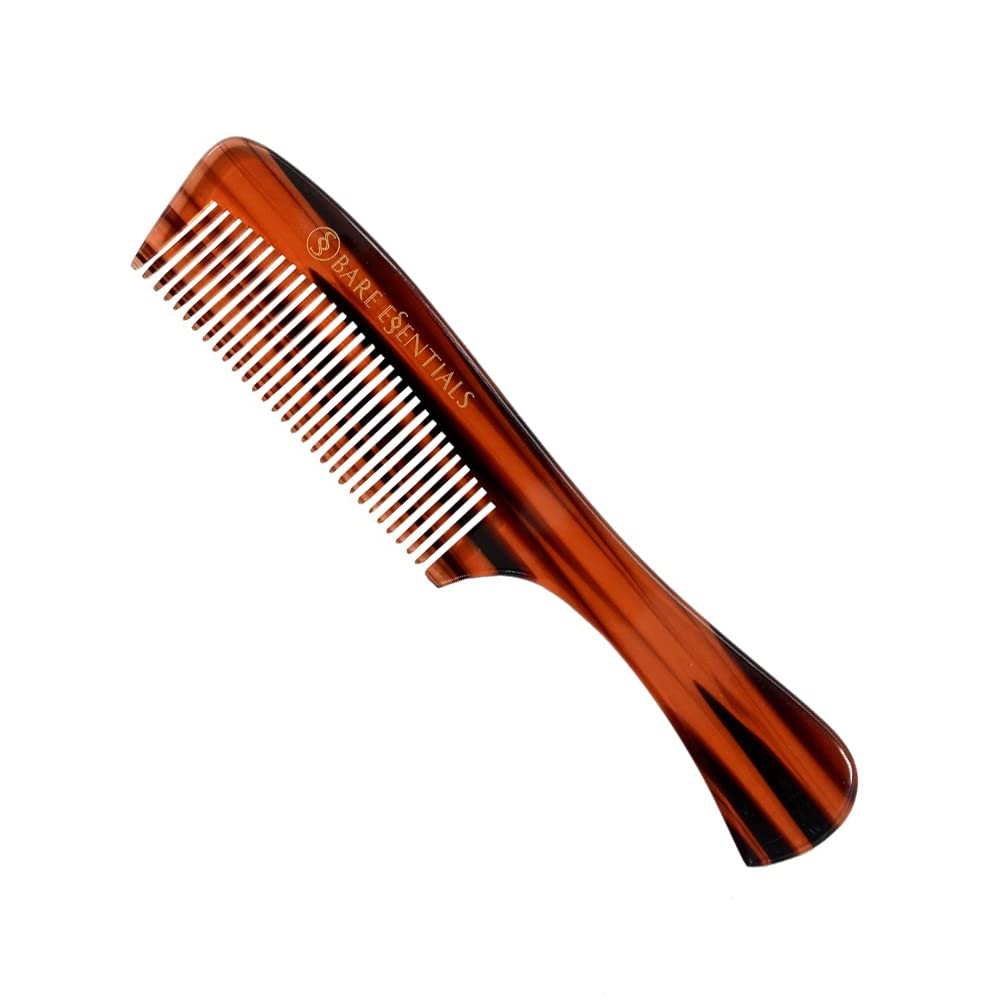 Bare Essentials Handle Comb - Detangling Hair Brush for Smooth & Shiny Hair - Perfect for Styling, Detangling Wet/Dry Hair at Home or Salon