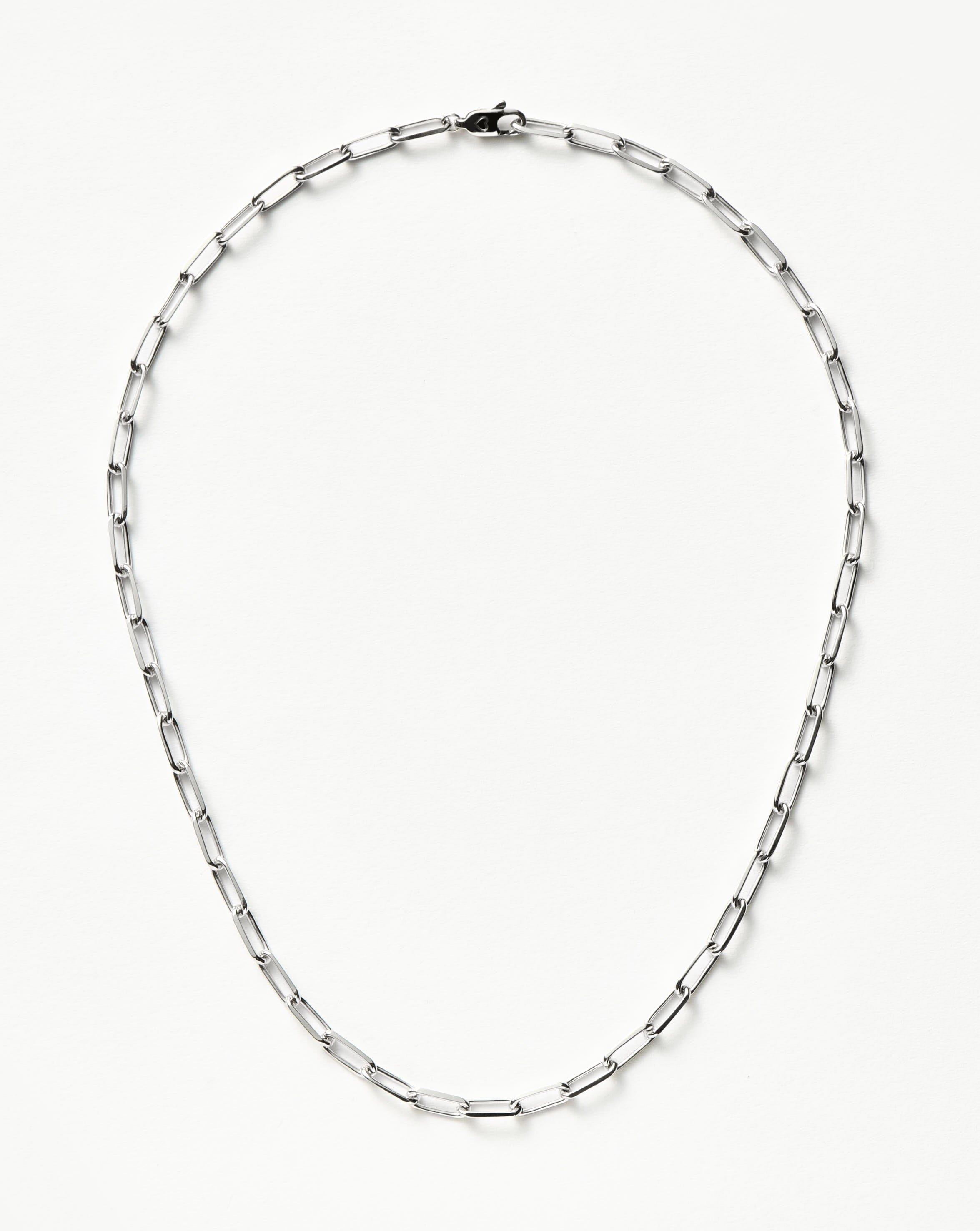 Vintage Mini Paperclip Chain Necklace - Silver Plated Dainty Layering Jewelry for Women, Perfect for Everyday Wear & Gift Giving