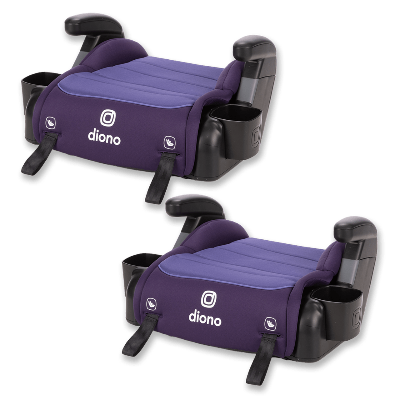 Diono Connect3® RXT Backless Booster Car Seat with LATCH System - 2 Pack for Kids Travel Safety | Perfect for School Carpool & Family Road Trips