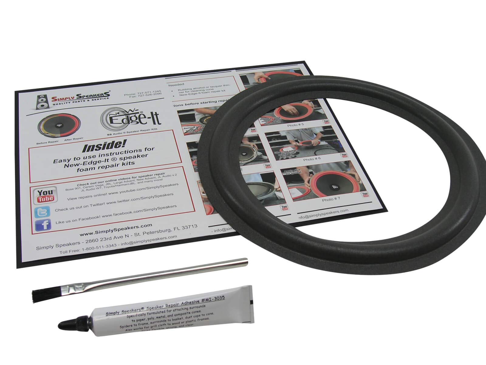Cadillac CTS & Deville Delco 10 Inch Subwoofer Foam Speaker Repair Kit FSK-10A-1 (Single) - Perfect for Car Audio Enhancement and DIY Speaker Restoration