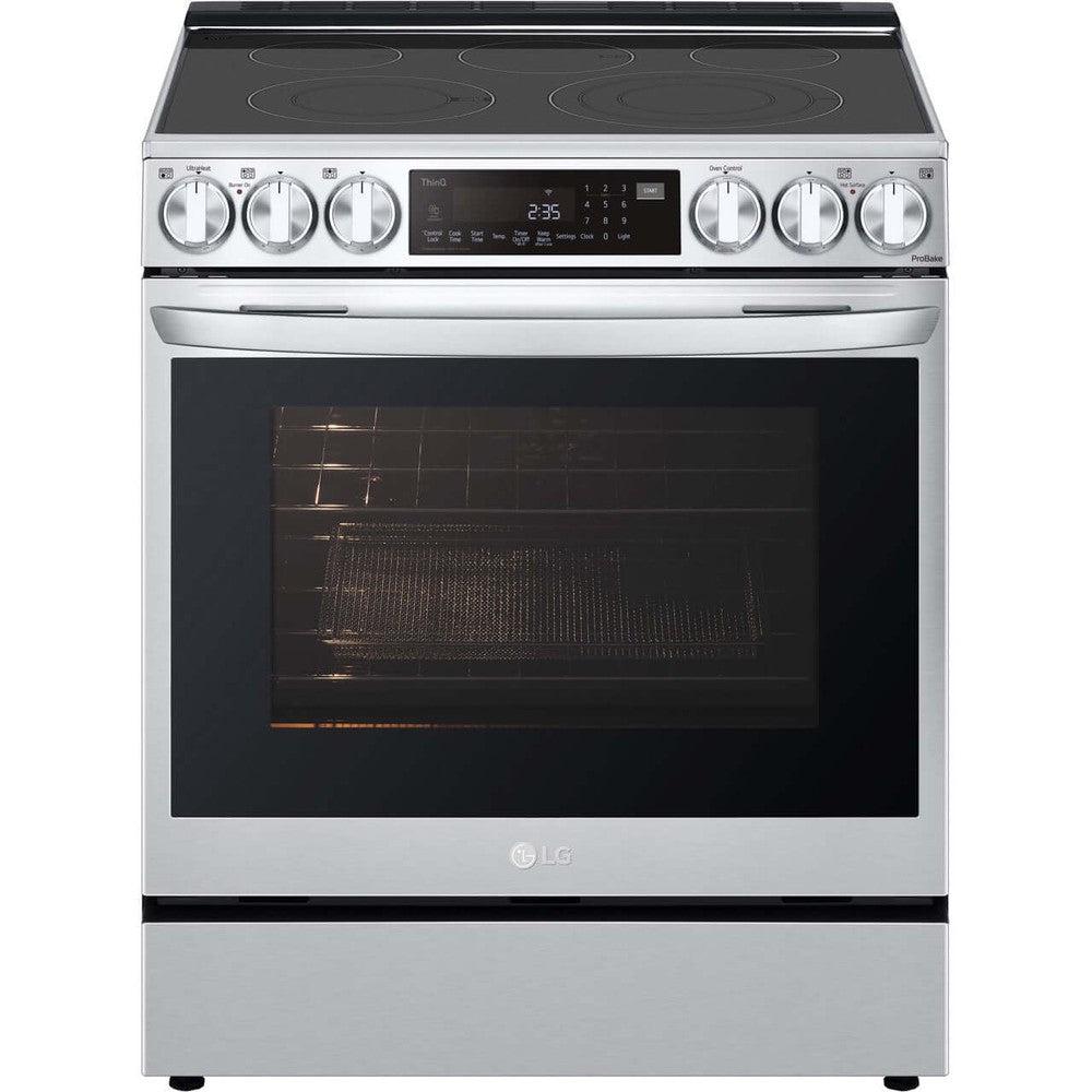 LG 30-Inch 6.3 Cu. Ft. Smart Wi-Fi Enabled ProBake Convection InstaView Electric Slide-In Range with Air Fry, Stainless Steel (LSEL6335F) - Perfect for Modern Kitchens, Home Chefs & Air Frying Enthusiasts