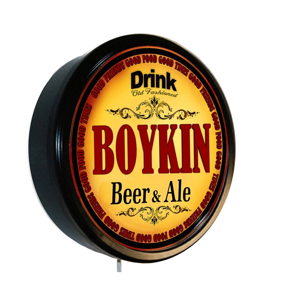 Vintage Golden Oldies Clocks Boykin Beer & Ale Cerveza Lighted Wall Sign - Retro Bar Decor for Man Cave, Pub, or Home Brewery