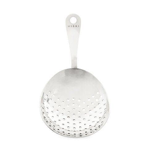 Premium Stainless Steel Julep Strainer - Cocktail Bar Tool for Mint Juleps & Fine Mesh Filtering - Perfect for Home Bartending & Mixology