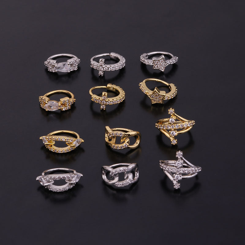 18K Gold Cartilage Hoop Septum Nose Ring - Elegant Body Jewelry for Women & Men | Perfect for Nose Piercing, Septum Rings & Cartilage Earrings | HSPJ234
